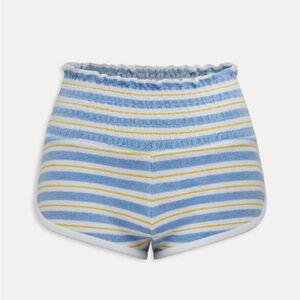 Striped Blue and Yellow Women's Shorts